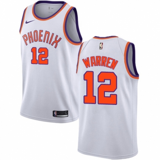 Men's Nike Phoenix Suns 12 T.J. Warren Authentic NBA Jersey - Association Edition