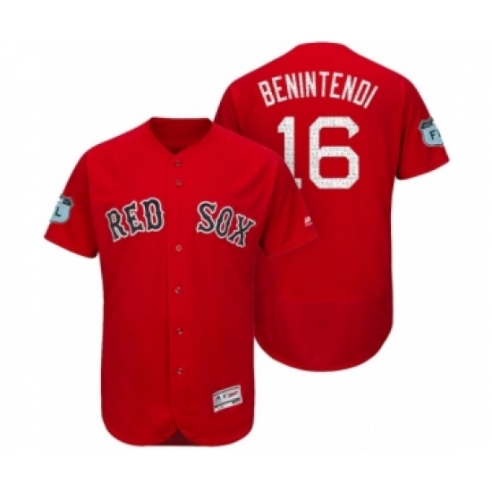 Men's Boston Red Sox Andrew Benintendi 16 Scarlet 2017 Spring Training Flex Base Jersey