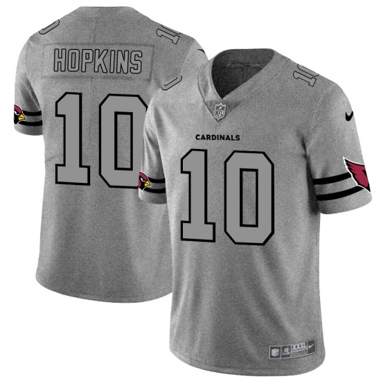 Men's Nike Arizona Cardinals 10 DeAndre Hopkins Gray Gridiron II Vapor Untouchable Limited NFL Jersey