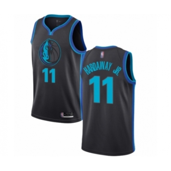 Men's Dallas Mavericks 11 Tim Hardaway Jr. Authentic Charcoal Basketball Jersey - City Edition