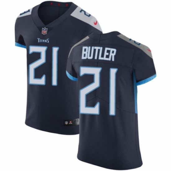 Men's Nike Tennessee Titans 21 Malcolm Butler Navy Blue Team Color Vapor Untouchable Elite Player NFL Jersey