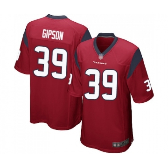 Men's Houston Texans 39 Tashaun Gipson Game Red Alternate Football Jersey