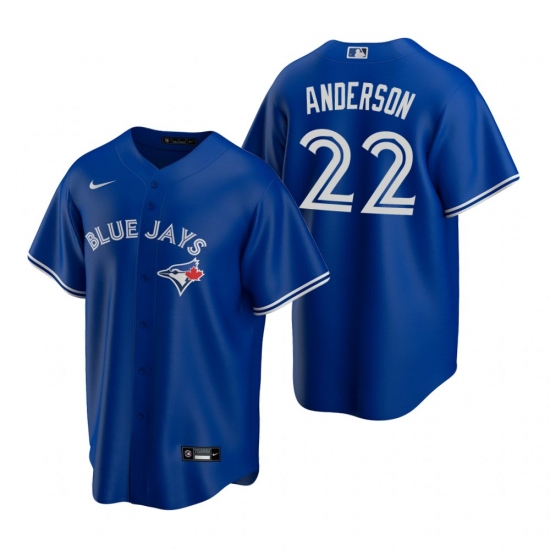 Men's Nike Toronto Blue Jays 22 Chase Anderson Royal Alternate Stitched Baseball Jersey