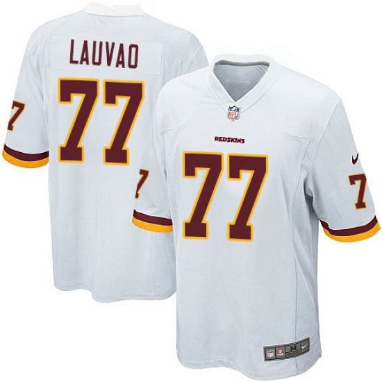 Men's Nike Washington Redskins 77 Shawn Lauvao Game White NFL Jersey