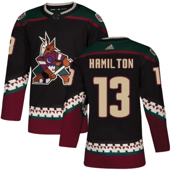 Youth Adidas Arizona Coyotes 13 Freddie Hamilton Premier Black Alternate NHL Jersey