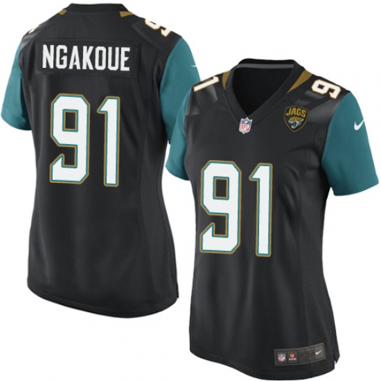 Women's Nike Jacksonville Jaguars 91 Yannick Ngakoue Game Black Alternate NFL Jersey