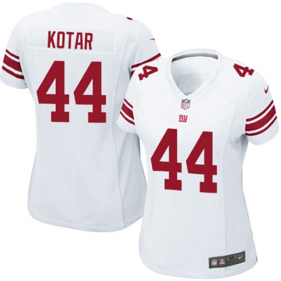 Women's Nike New York Giants 44 Doug Kotar Game White NFL Jersey