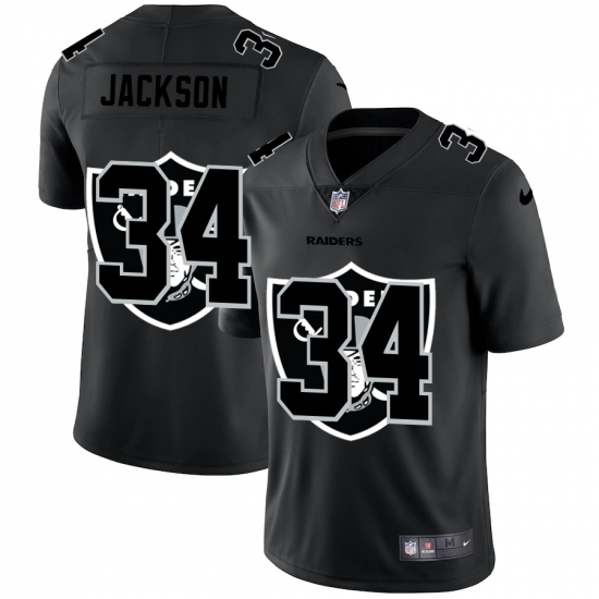 Men's Oakland Raiders 34 Bo Jackson Black Nike Black Shadow Edition Limited Jersey