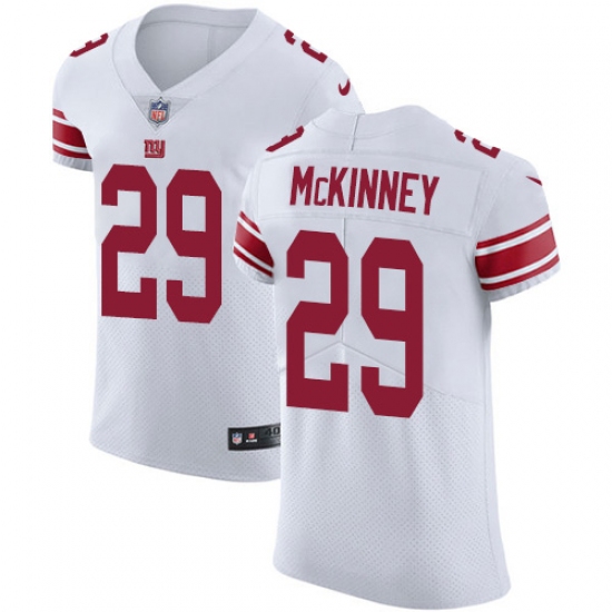 Men's New York Giants 29 Xavier McKinney White Stitched New Elite Jersey