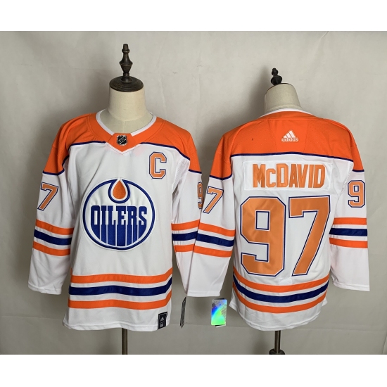 Men's Edmonton Oilers 97 Connor McDavid Authentic White Alternate Fanatics Jersey