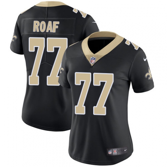 Women's Nike New Orleans Saints 77 Willie Roaf Black Team Color Vapor Untouchable Limited Player NFL Jersey