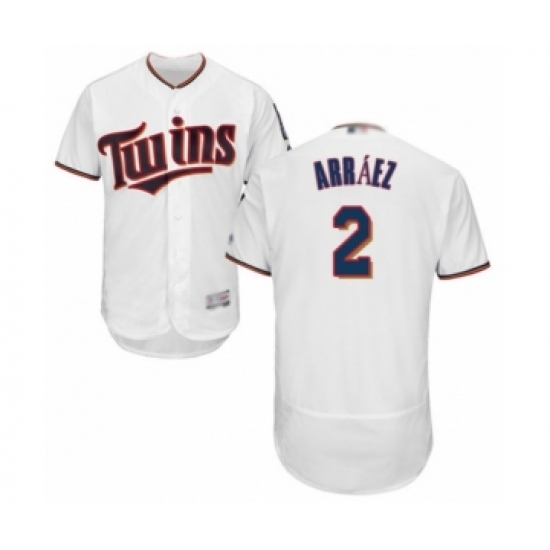 Men's Minnesota Twins 2 Luis Arraez White Home Flex Base Authentic Collection Baseball Player Jersey