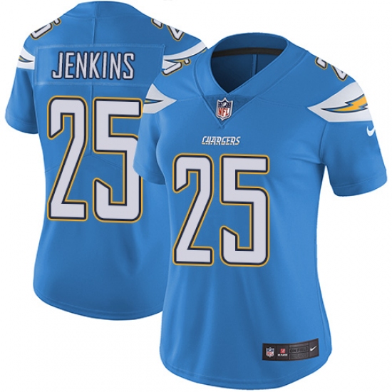 Women's Nike Los Angeles Chargers 25 Rayshawn Jenkins Electric Blue Alternate Vapor Untouchable Elite Player NFL Jersey