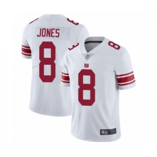 Men's New York Giants 8 Daniel Jones White Vapor Untouchable Limited Player Football Jersey