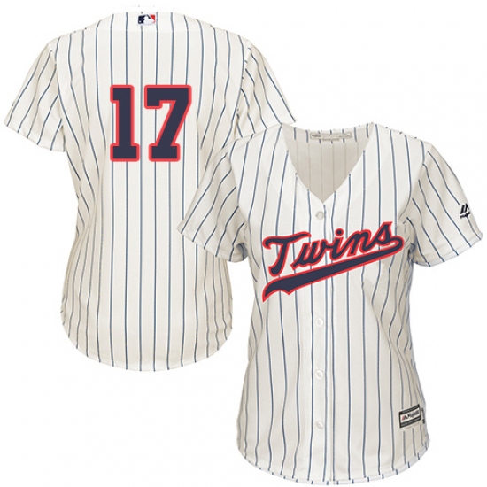 Women's Majestic Minnesota Twins 17 Jose Berrios Authentic Cream Alternate Cool Base MLB Jersey