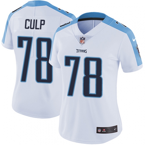 Women's Nike Tennessee Titans 78 Curley Culp White Vapor Untouchable Limited Player NFL Jersey