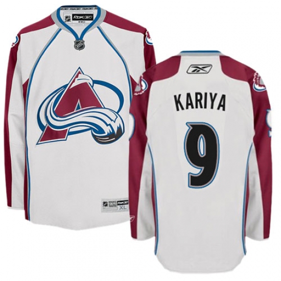 Men's Reebok Colorado Avalanche 9 Paul Kariya Authentic White Away NHL Jersey