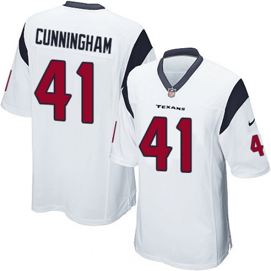 Men's Nike Houston Texans 41 Zach Cunningham Game White NFL Jersey