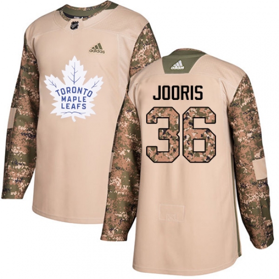 Youth Adidas Toronto Maple Leafs 36 Josh Jooris Authentic Camo Veterans Day Practice NHL Jersey