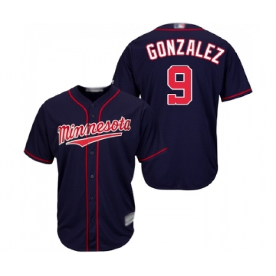 Youth Minnesota Twins 9 Marwin Gonzalez Replica Navy Blue Alternate Road Cool Base Baseball Jersey