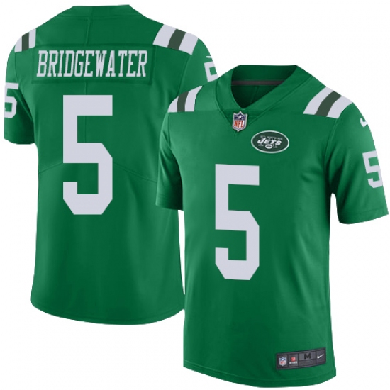 Youth Nike New York Jets 5 Teddy Bridgewater Limited Green Rush Vapor Untouchable NFL Jersey
