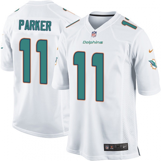 Men's Nike Miami Dolphins 11 DeVante Parker Game White NFL Jersey