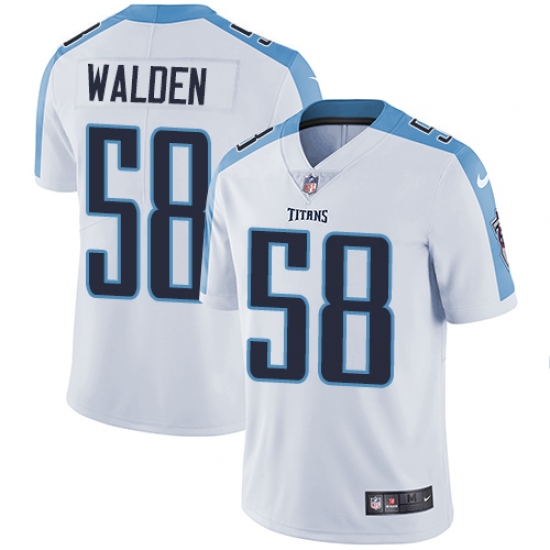 Men's Nike Tennessee Titans 58 Erik Walden White Vapor Untouchable Limited Player NFL Jersey