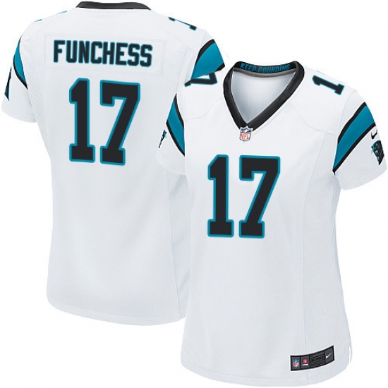 Women's Nike Carolina Panthers 17 Devin Funchess Game White NFL Jersey