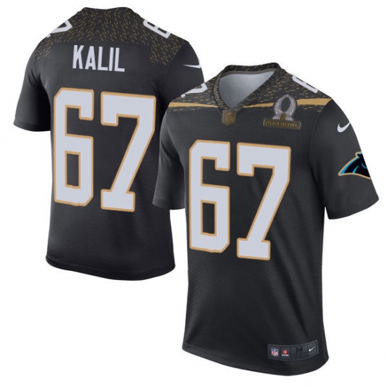 Men's Nike Carolina Panthers 67 Ryan Kalil Elite Black Team Irvin 2016 Pro Bowl NFL Jersey