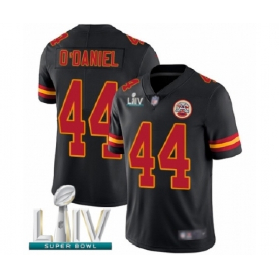 Youth Kansas City Chiefs 44 Dorian O'Daniel Limited Black Rush Vapor Untouchable Super Bowl LIV Bound Football Jersey