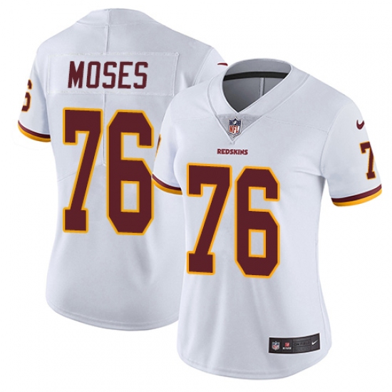 Women's Nike Washington Redskins 76 Morgan Moses White Vapor Untouchable Limited Player NFL Jersey