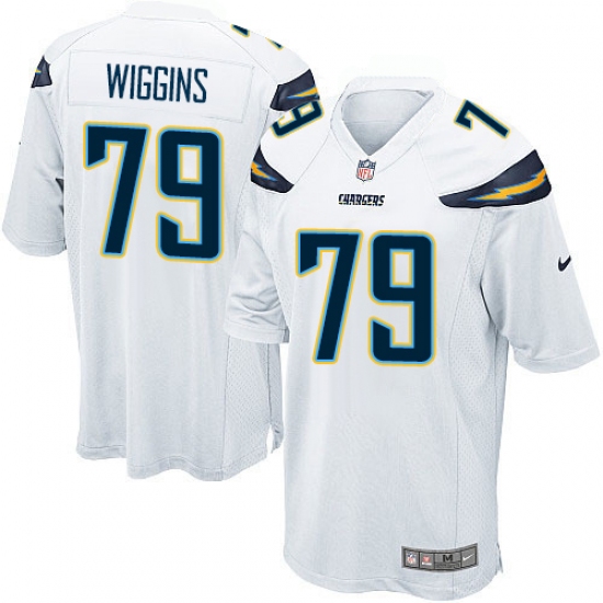 Men's Nike Los Angeles Chargers 79 Kenny Wiggins Game White NFL Jersey