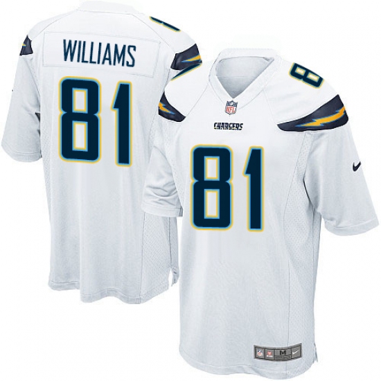Men's Nike Los Angeles Chargers 81 Mike Williams Game White NFL Jersey