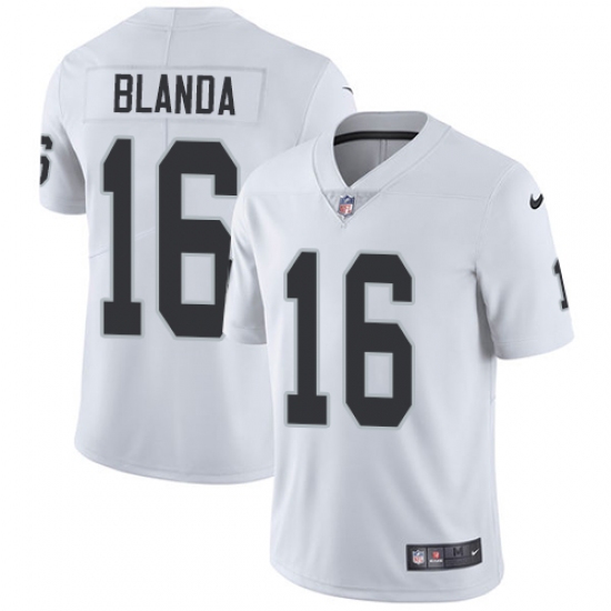 Men's Nike Oakland Raiders 16 George Blanda White Vapor Untouchable Limited Player NFL Jersey