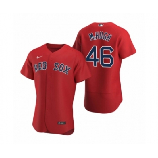 Men's Boston Red Sox 46 Collin McHugh Nike Red Authentic 2020 Alternate Jersey