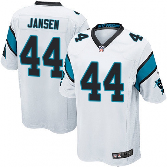 Men's Nike Carolina Panthers 44 J.J. Jansen Game White NFL Jersey