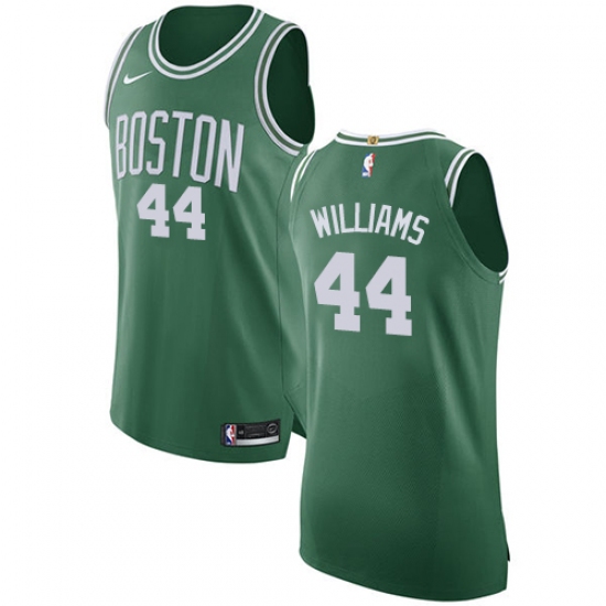 Men's Nike Boston Celtics 44 Robert Williams Authentic Green(White No.) Road NBA Jersey - Icon Edition