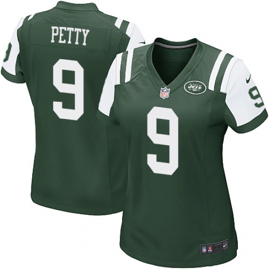 Women's Nike New York Jets 9 Bryce Petty Game Green Team Color NFL Jersey