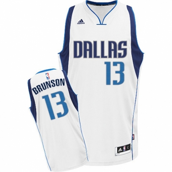 Women's Nike Dallas Mavericks 13 Jalen Brunson Swingman White Home NBA Jersey - Association Edition