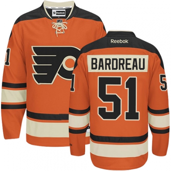 Women's Reebok Philadelphia Flyers 51 Cole Bardreau Premier Orange New Third NHL Jersey