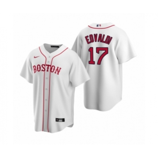 Men's Boston Red Sox 17 Nathan Eovaldi Nike White Replica Alternate Jersey