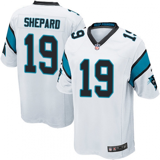 Men's Nike Carolina Panthers 19 Russell Shepard Game White NFL Jersey