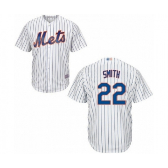 Youth New York Mets 22 Dominic Smith Authentic White Home Cool Base Baseball Player Jersey