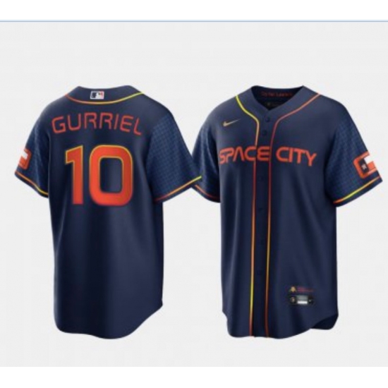 Men's Toddler Houston Astros 10 Yuli Gurriel Nike Navy 2022 City Connect Player Jersey