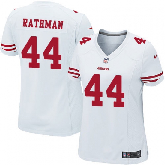 Women's Nike San Francisco 49ers 44 Tom Rathman Game White NFL Jersey