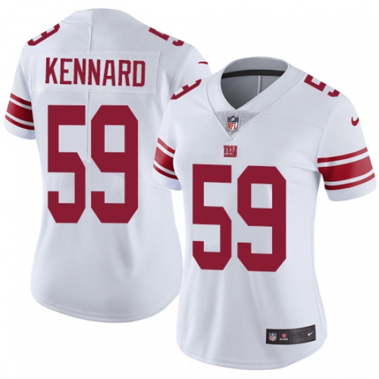 Women's Nike New York Giants 59 Devon Kennard Elite White NFL Jersey