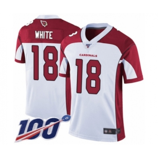 Men's Arizona Cardinals 18 Kevin White Vapor Untouchable Limited Player 100th Season Football Jersey