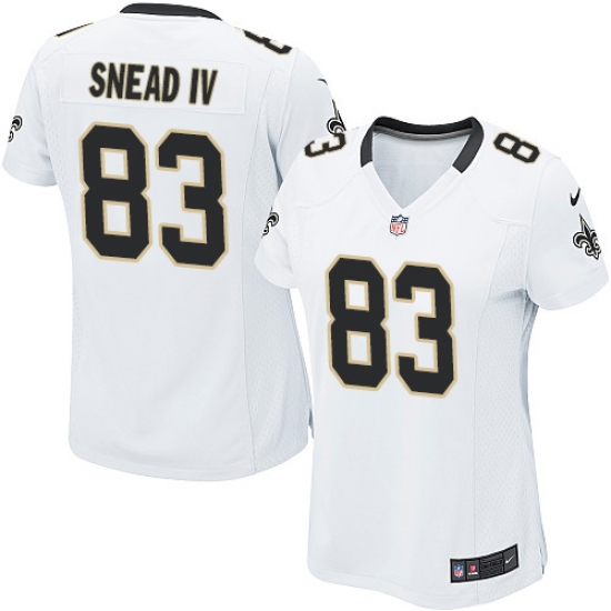 Women's Nike New Orleans Saints 83 Willie Snead Game White NFL Jersey