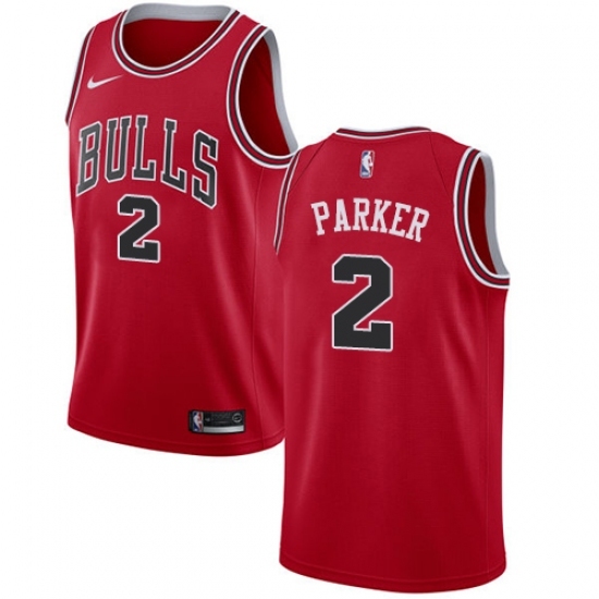 Women's Nike Chicago Bulls 2 Jabari Parker Swingman Red NBA Jersey - Icon Edition