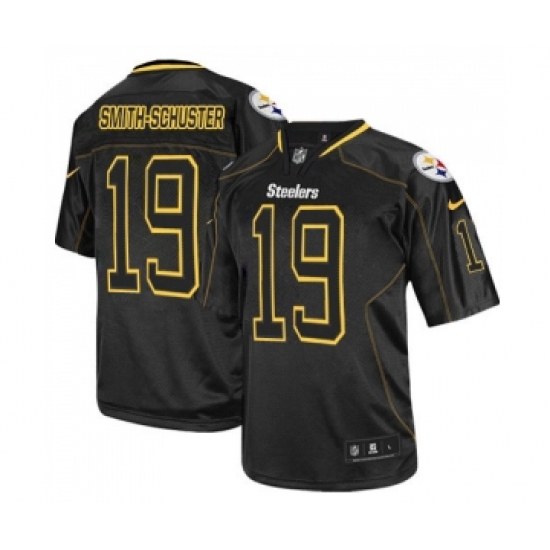 Men's Pittsburgh Steelers 19 JuJu Smith-Schuster Elite Lights Out Black Football Jersey